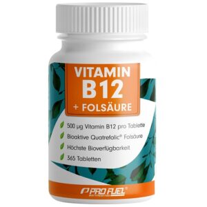 ProFuel VITAMIN B12 + FOLSÄURE - 180 Tabletten – Bild 1