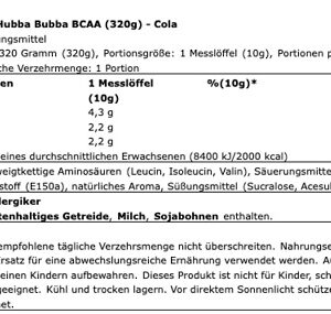 Hubba Bubba BCAA 320g – Bild 2