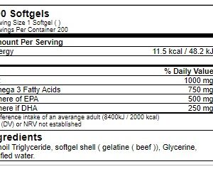 Gods Rage Gymir Omega 3 Trigly. 200 Softgels – Bild 2
