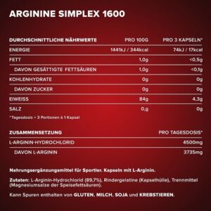 IronMaxx Arginin Simplex - 300 caps – Bild 2