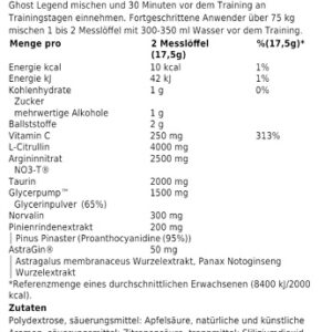 GHOST Pump V2 - PreWorkout 350g – Bild 2