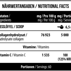 MST - Collagen Pulver + Vitamin C - 390g – Bild 2