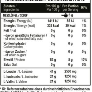 MST - BCAA Zero 330g / 55 Serv. – Bild 3