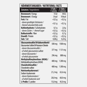 MST - Glucosamine Chondroitine MSM + HYALURON - 90 Tabletten – Bild 3