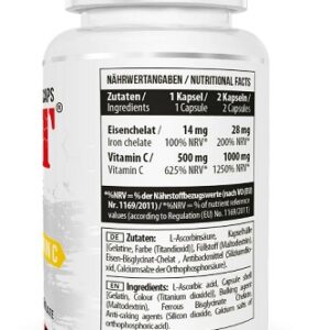 MST - Iron Chelate + Vitamin C 500mg 100 Caps – Bild 2