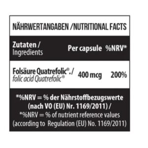 MST - Folate 400 Quatrefolic 90 Kapseln – Bild 2