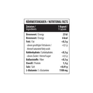 MST - Glutamin 1100mg 60 Kapseln – Bild 2