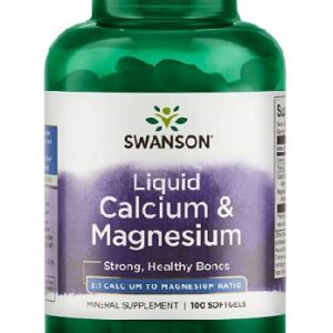 Swanson Liquid Calcium & Magnesium 100 Kapseln – Bild 1
