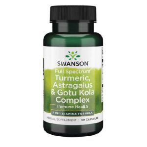 Swanson Tumeric / Astragalus / Gotu Kola - 60 Kapseln – Bild 1