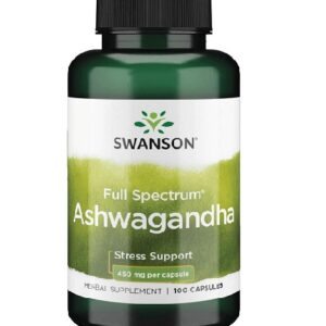 Swanson Ashwagandha 450mg - 100 Kapseln – Bild 1