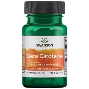 Swanson Beta Carotene 10.000 IU 100 Softgelkapseln – Bild 1