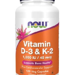 Now - Vitamin D3 & K2 120 Kapseln – Bild 1