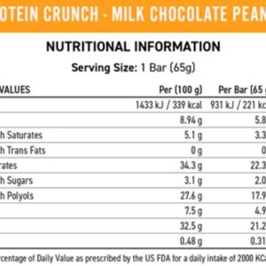 Applied Nutrition Protein Crunch Bar 12 x 62g Milk Chocolate Caramel – Bild 2
