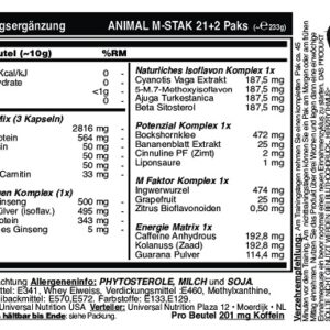 Universal Animal M-Stak 21 Packs – Bild 2