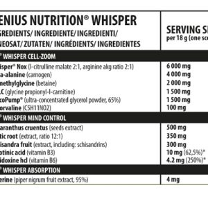 Genius Nutrition Whisper 10x18g Probe – Bild 2