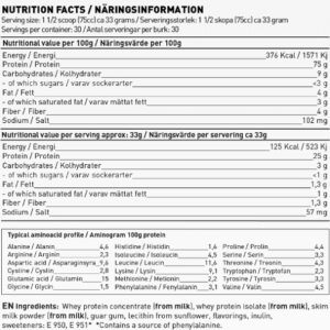 Swedish Supplements Whey Protein Deluxe 1kg – Bild 2