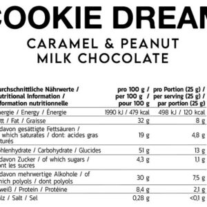 INLEAD Cookie Dream Caramel & Peanut 125 g – Protein-Keks im XXL-Format - White Choc – Bild 2