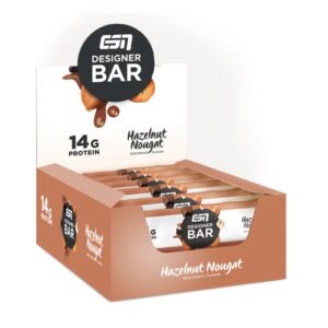 ESN Designer Bar Box 12×45 g – Protein-Riegel ohne Zuckerzusatz - White Chocolate Pistachio – Bild 1