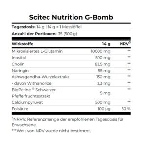 Scitec G-Bomb 500g – Bild 2