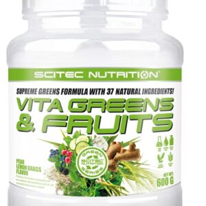 Scitec Vita Greens & Fruit 600g Birne-Zitronengras INAKTIV – Bild 1