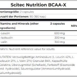 Scitec BCAA-X 180 Kapseln – Bild 2