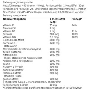 Cellucor C4 ULTIMATE 20 Serv. 440g – Bild 2