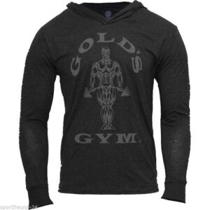 Gold´s Gym Muscle Joe Longsleeve Hoodie - vintage schwarz – Bild 1