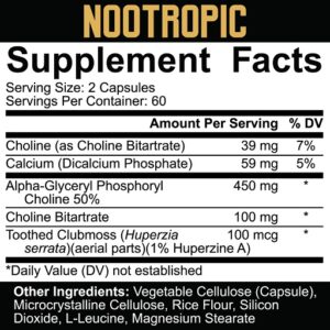 Rich Piana 5% Nutrition Nootropic 120 Kapseln – Bild 2