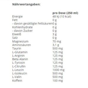 Optimum Amino Energy + Electrolytes RTD, 24 x 250 ml – Bild 2