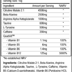 Extreme Labs - NO3 PreWorkout 42 Serverings – Bild 2