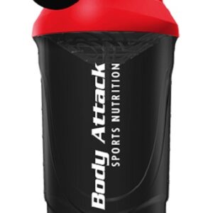 Body Attack Shaker 600ml - Schwarz – Bild 5