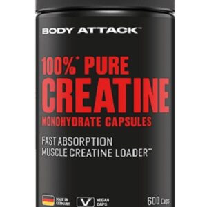 Body Attack 100% Pure Creatine 600 Kapseln – Bild 1