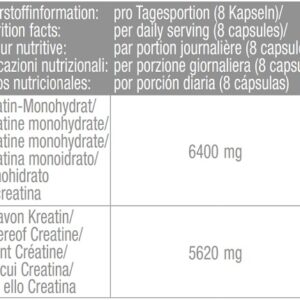 Body Attack 100% pure Creatine 240 Kapseln – Bild 2