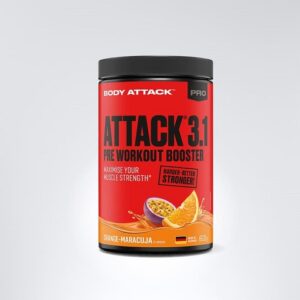 Body Attack Pre Attack 3.1 600g - Orange.Maracuja Flavour – Bild 1
