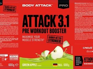 Body Attack Pre Attack 3.1 600g - Orange.Maracuja Flavour – Bild 2