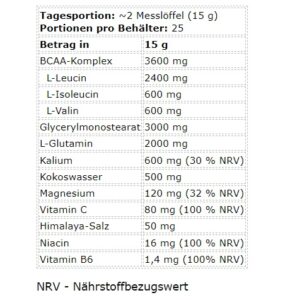 Kevin Levrone Anabolic BCAA Hydration & Electrolytes 375g – Bild 2