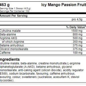 FA Nutrition ICE Pump Pre-Workout - 463g – Bild 2
